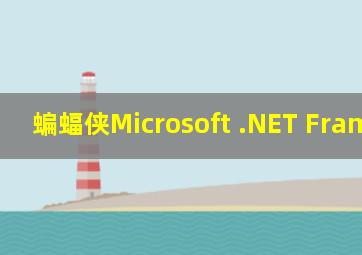 蝙蝠侠Microsoft .NET Framework